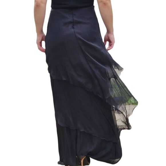 MAX MARA made in Italy Black chiffon gown Final Discount - Picture 4 of 16